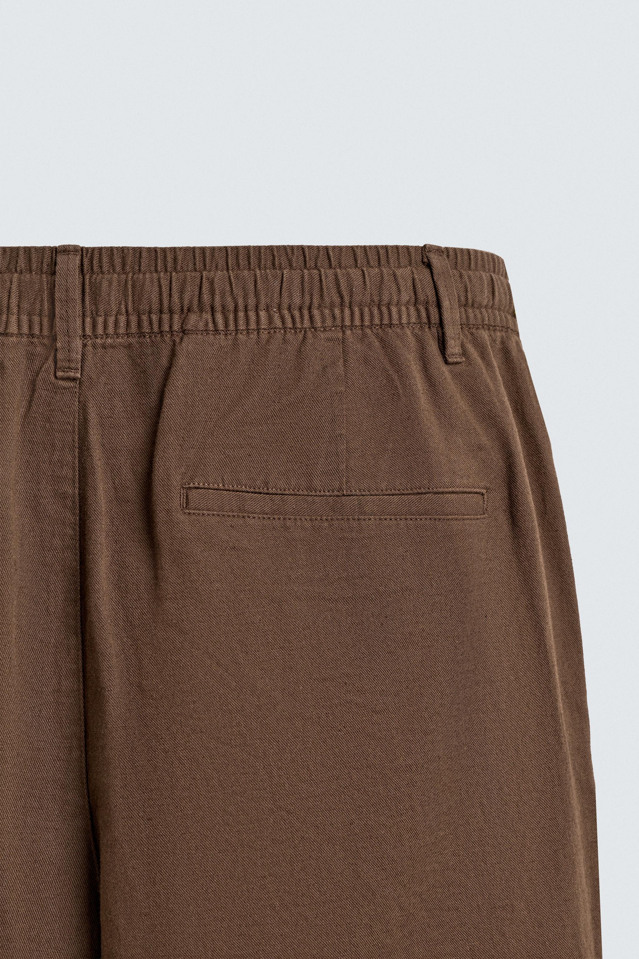 COTTON-LINEN RELAXED FIT SHORTS